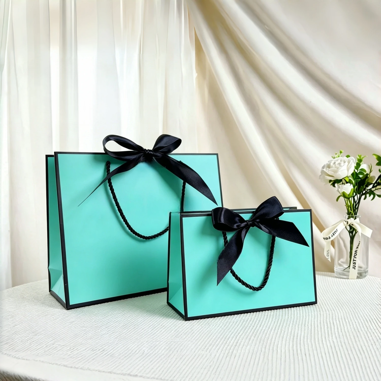 10 Stück benutzer definierte Logo Geschenk papier Paket Tasche für kleine Unternehmen Hochzeit begünstigt Valentinstag Geschenke Tasche Personal isierung Paket Taschen – Detail 18