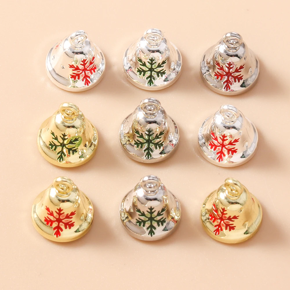 Leslie 5-teiliges Modisches Weihnachts-Charms-Set, Niedliche Weihnachtsglocken-Anhänger für Ohrringe und Halsketten-Herstellung – Detail 3