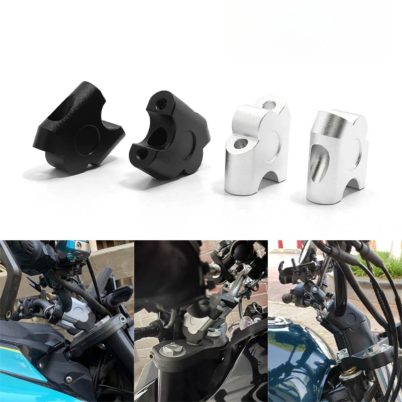 

Motorcycle Universal Modified CNC Aluminum Alloy 22MM 7/8“ Handlebar Clamp Raiser Handle Bar Riser Fixed Holder