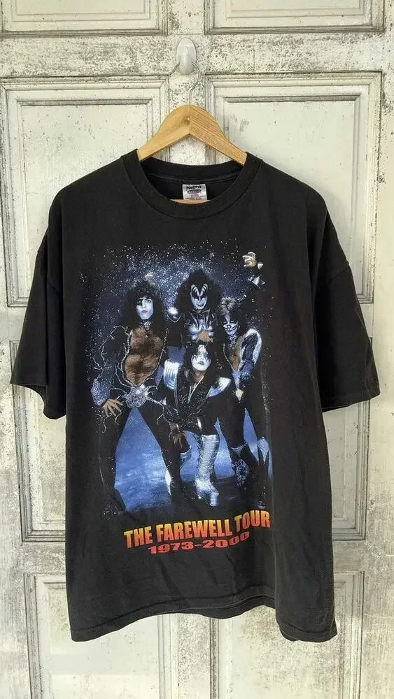 Vintage 90's Kiss The Farewell Tour 2000 Black Unisex Tshirt S-5XL KH5933