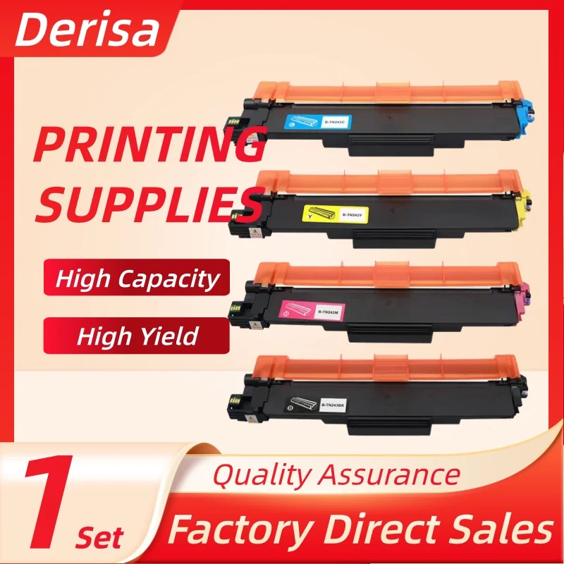 

4Pcs TN243 Toner with Chip Compatble Brother HL-L3210CW HL-L3230CDW HL-L3270CDW L3290CDW MFC-L3710CW MFC-L3750CDW MFC-L3770CDW