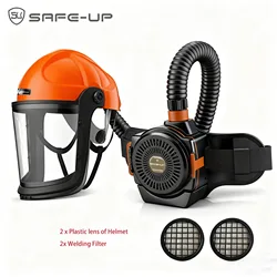 Visualizzazione panoramica Rettifica Respiratore alimentato ad aria PAPR Oscuramento automatico Filtro maschera casco per saldatura Filtro per saldatrice