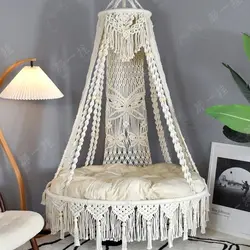 Hand-woven hanging chair hanging basket Bohemian balcony swing home hanging living room adult hammock