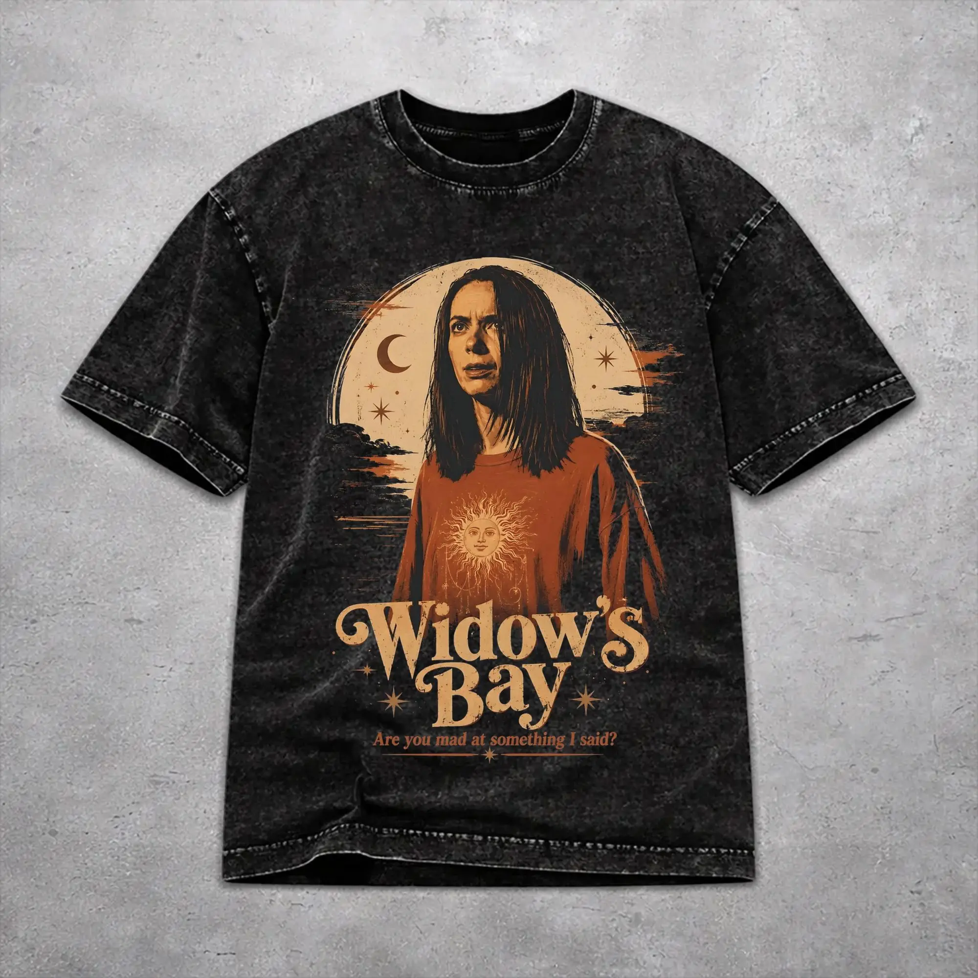 Harajuku Widow's Bay Horror Movie 2026 Outfit T-Shirts for Men Women  Washed Cotton Tee Shirts Clothing