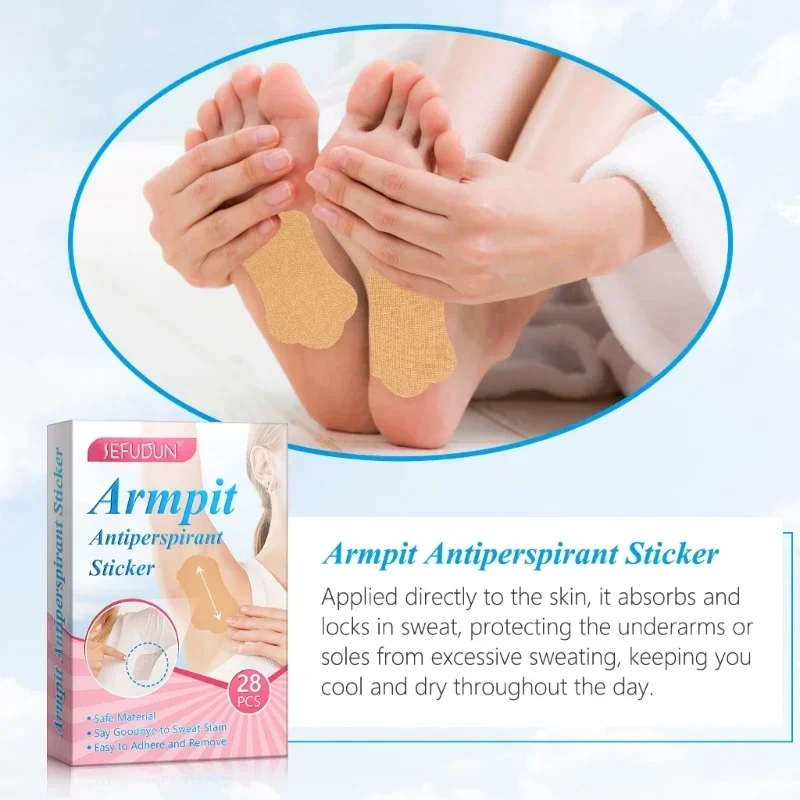 Disposable Underarm Sweat Pads Shield Provides Armpit for Women Men Prevent Underarm Odor Plantar and Axillary Antiperspiration