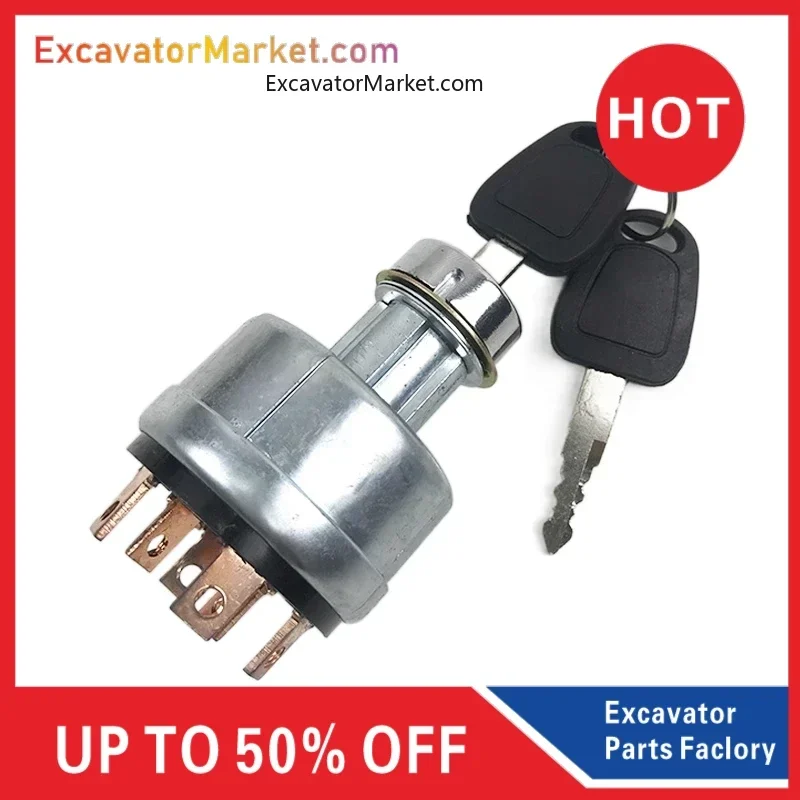 Excavator Parts Excavator Doosan Daewoo DH55/60/150/220/225-7-9 ignition switch start switch lock accessoriesanx&id=600630790941