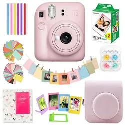 Original Fujifilm Instax Mini 12 Instant Camera With 20 Sheets Mini Film Paper Camera Shoulder Strap Bag Accessories Suit