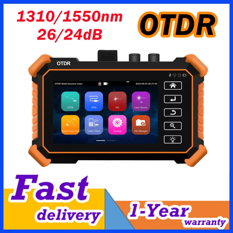 OTDR Auto testing Optic Time-domain Reflectometer OPM VFL Optic Fiber Tester UTP RJ45 TDR cable tester 5.4