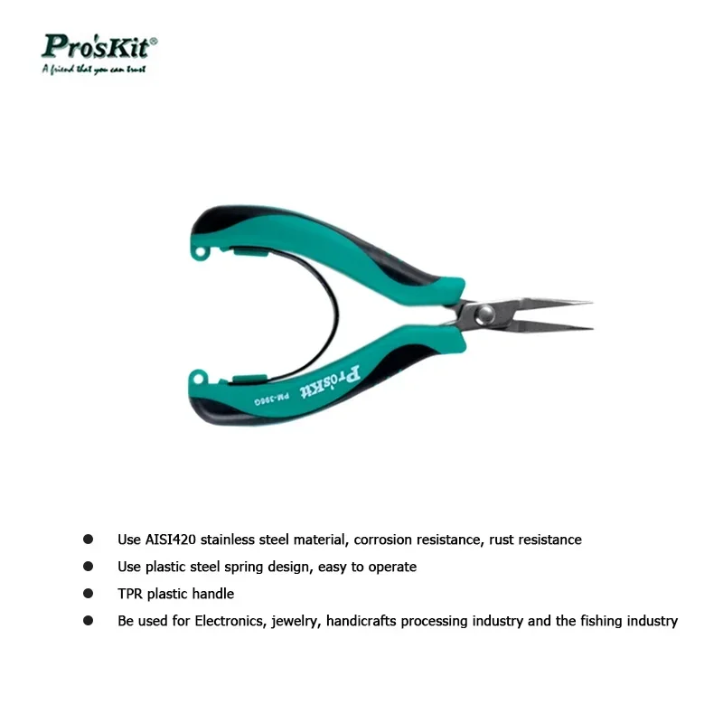 PM-396G 120mm Mini Needle-Nose Pliers Steel Cutting Nippers Cutting Tool