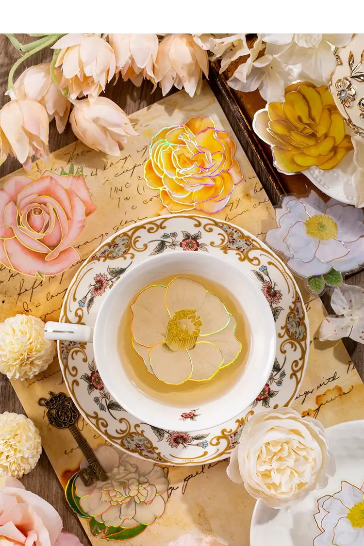 10 шт./упаковка, декоративные золотистые цветы