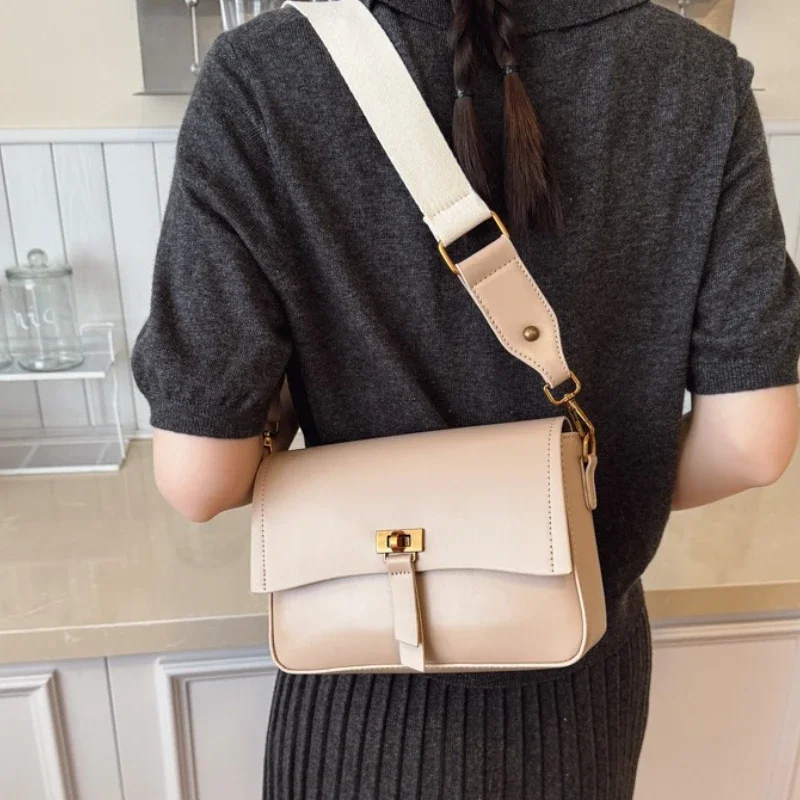 

High-Quality Leather Crossbody Bag For Women Shoulder Messenger Handbag Popular Classic Elegant Luxury Brand Ladies