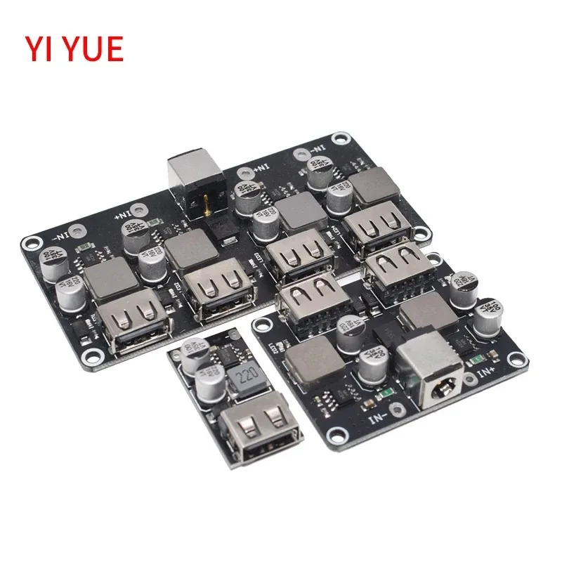 1 2 4-way Fast Charging Module 12V24V to QC3.0 Fast Charging Single USB Mobile Phone Charging Board Support FCP