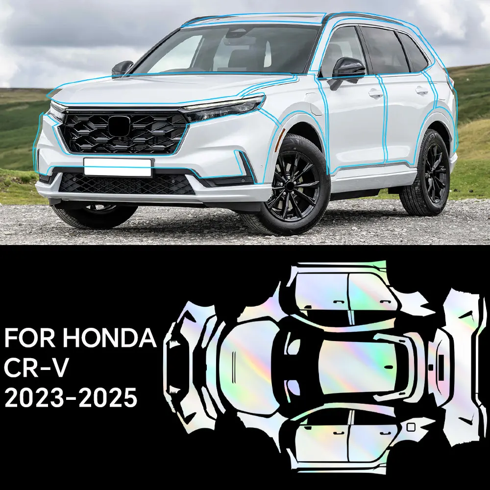 

Pre Cut For Honda CRV CR-V 2023-2024 Car Paint Protection Film Body TPU Transparent Anti Scratch Invisible Car Accessorie