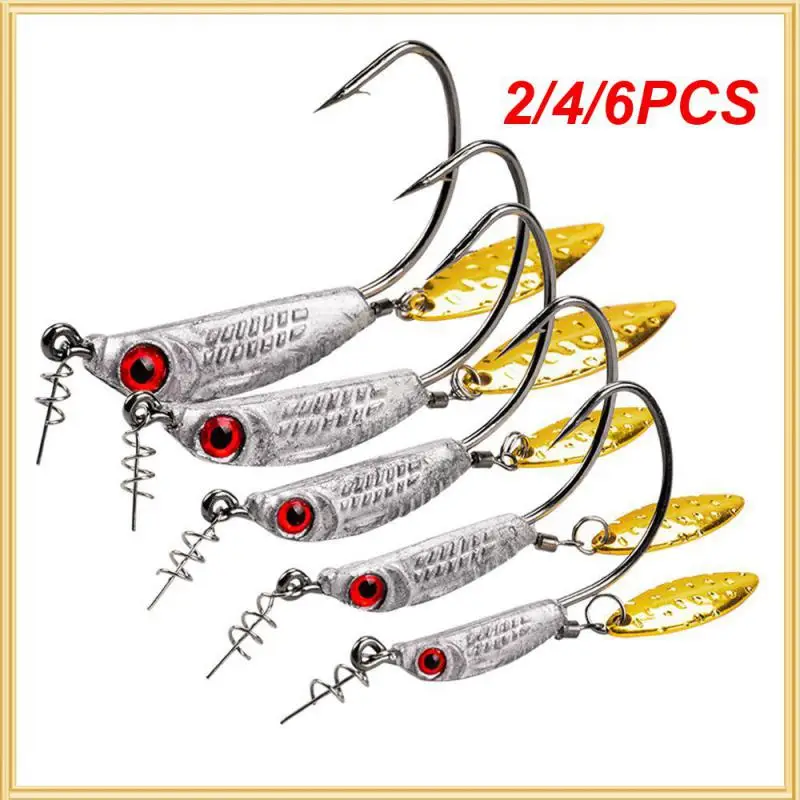 2/4/6PCS Fisheye Wide Belly Gold Slices 5g/pc Soft Bait Single Hook The Temptation Is Stronger Fishing Supplies Lure Hook