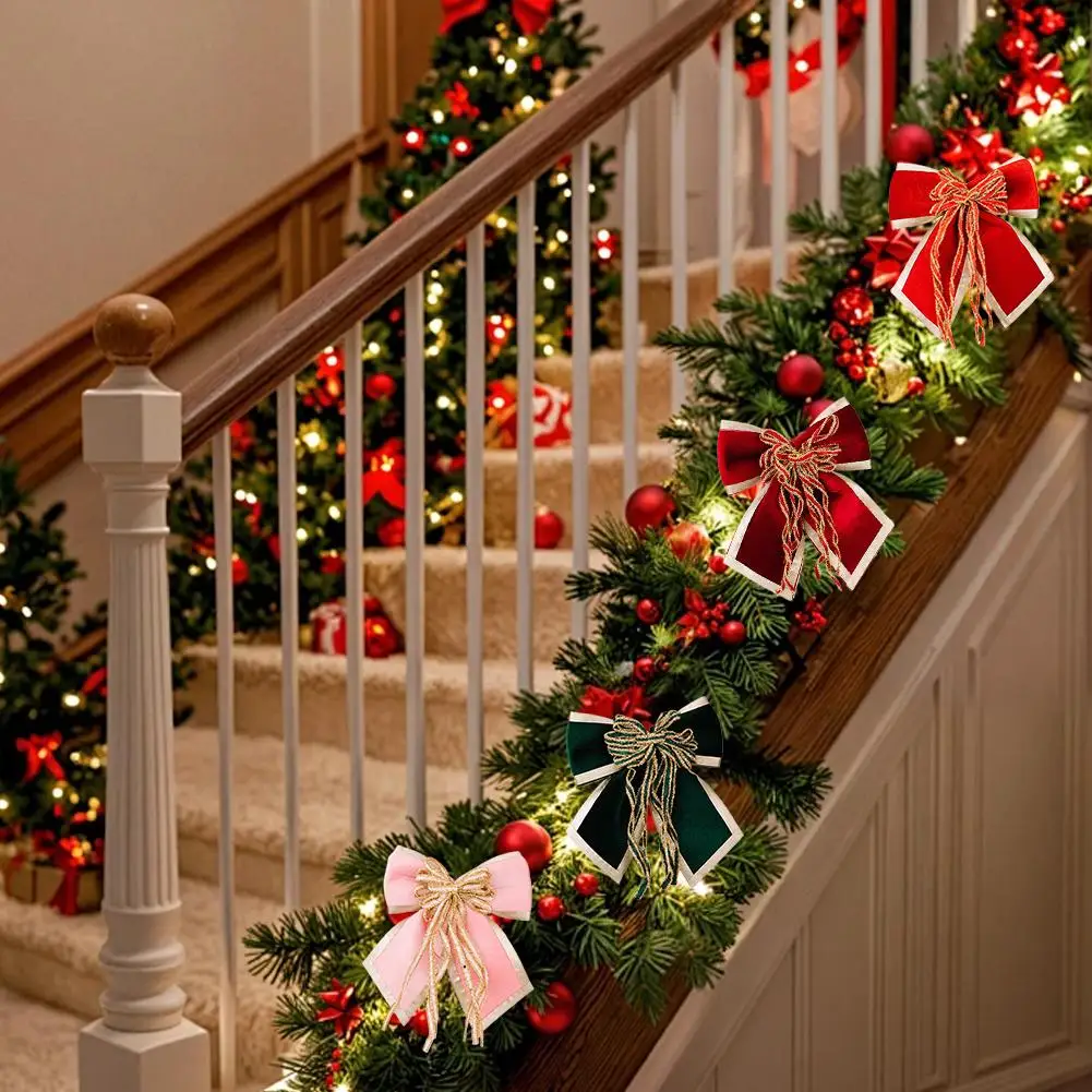

Christmas Decoration Gold Velvet Bow Christmas Decorations Christmas Decoration Bow Tree Christmas Red Wreath Large Bow Q9T1