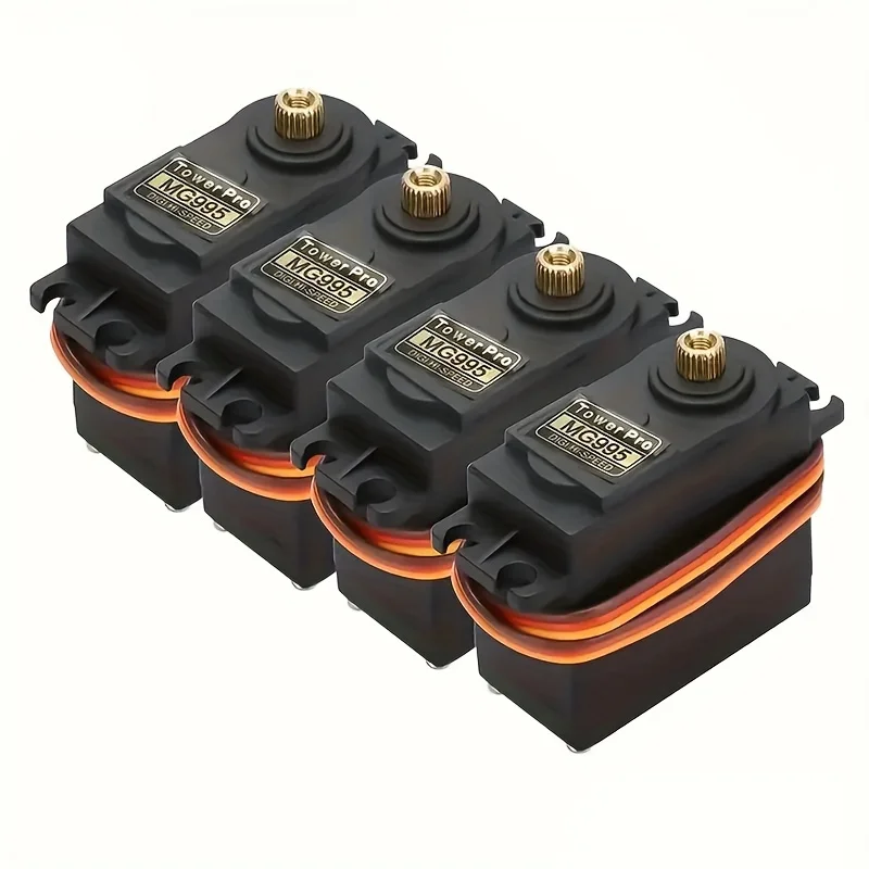 MG995 55 g Hochgeschwindigkeits-Mikroservomotor mit 180-Grad-Mikroservomotor mit Metallgetriebe – ideal für RC-Roboter, Hubschrauber, Auto und Bootssteuerung – schnell