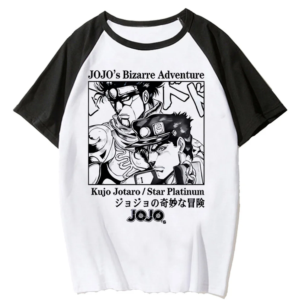 Jojo Bizarre Adventure top tees female Colorful Punk aesthetic Retro Breathable t shirt anime Gothic Pop Culture Trendy