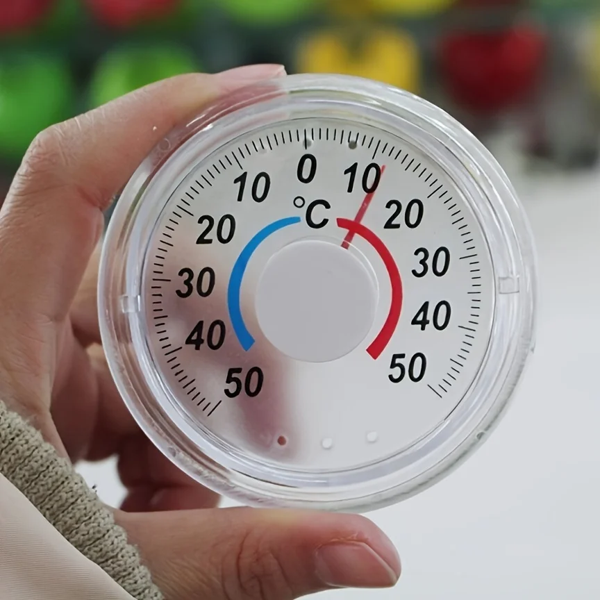 

No Battery Dial Thermometer Indoor Outdoor Window Wall Mount -50C to 50C Temperature Gauge Gift for Home Office Use