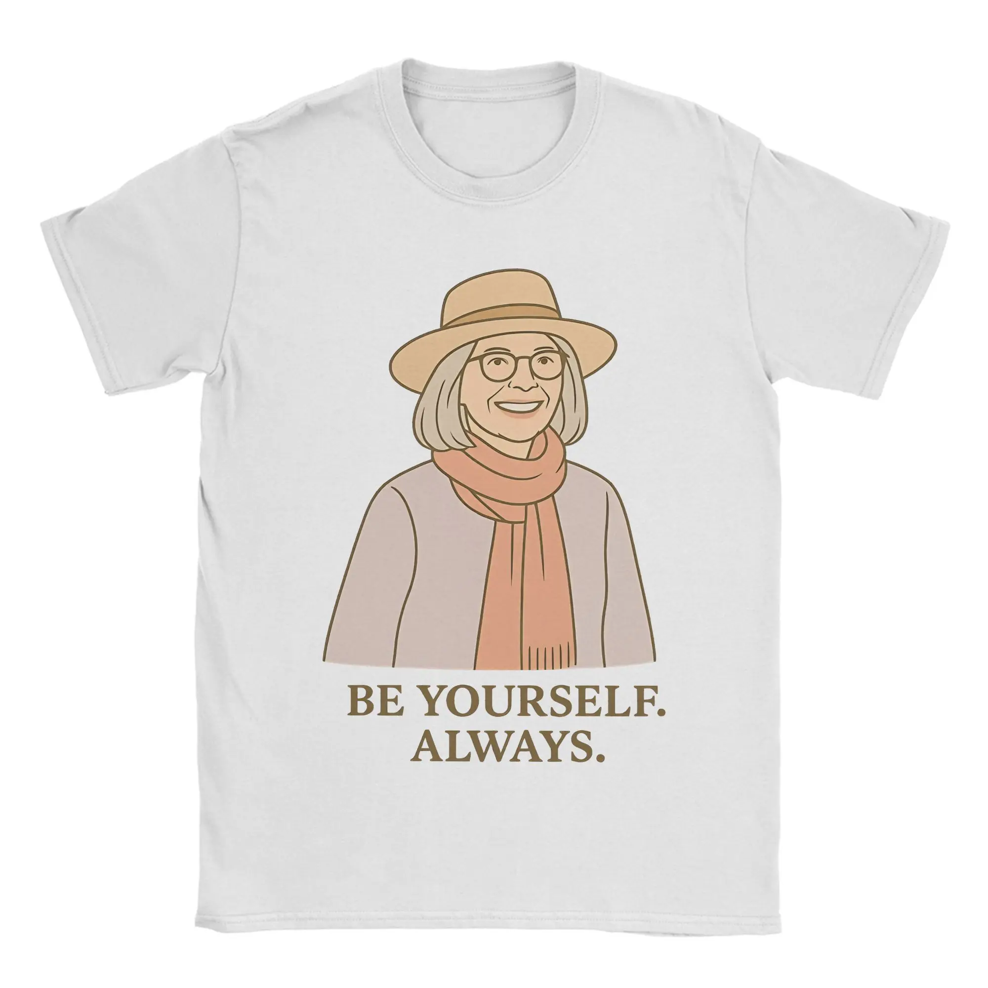 

Diane Keaton T Shirt Men 100% Cotton Funny T-Shirt Round Collar Tees Short Sleeve Clothing Graphic