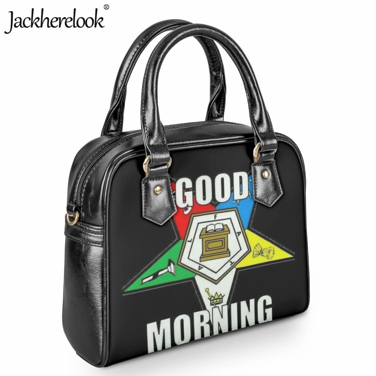 Jackherelook Greek Sorority Order of The Eastern Star Women's Shoulder Bag Casual Travel Shopping Messenger Bag Daily Handbags