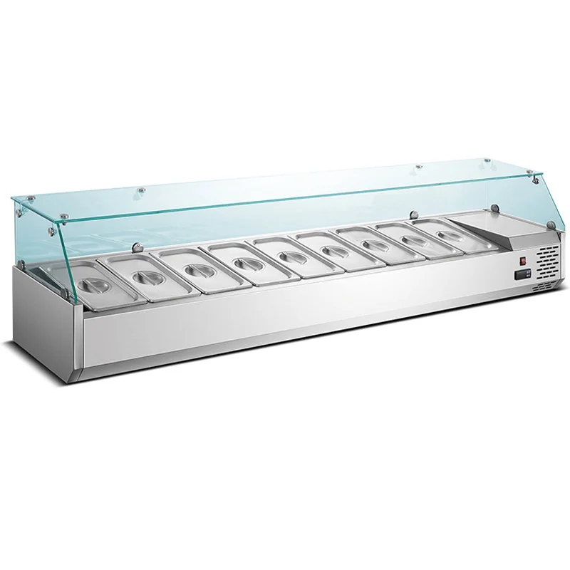 Refrigerated Display Cases, Countertop Salad Cases, Pizza Refrigerators, Portioned Seasoning Trays, Commercial-Grade(Customized)