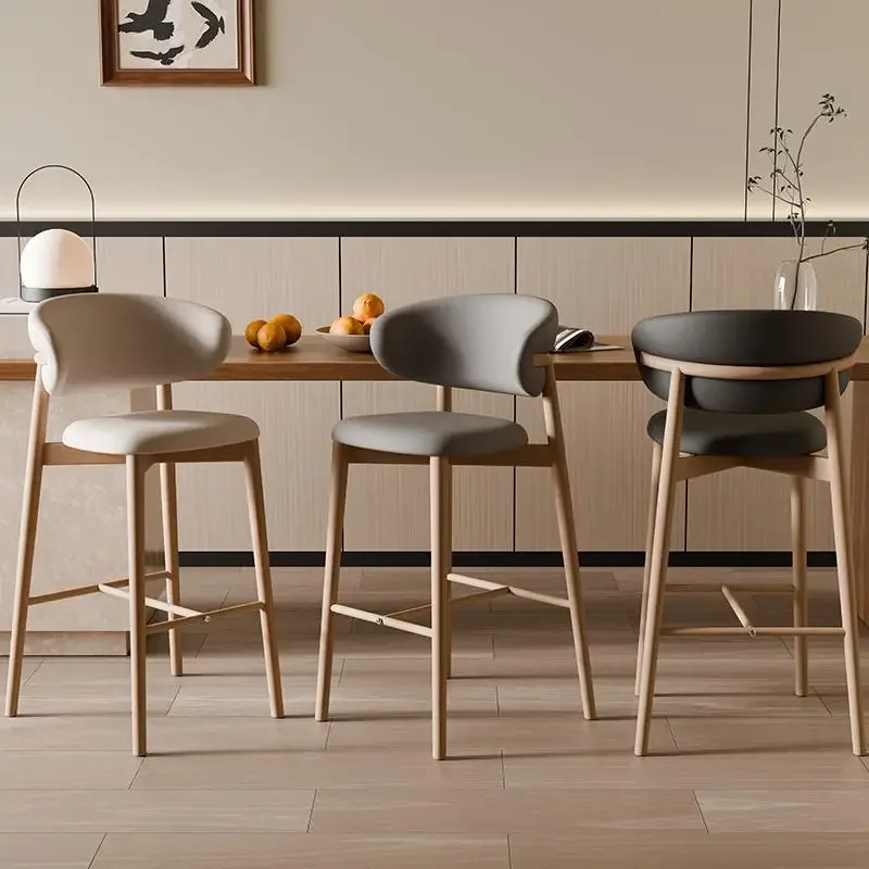 

Nordic Celebrity Designer Dining Chair, Modern Simple Bar Chair, Medieval Wabi-sabi Style Home High Chair