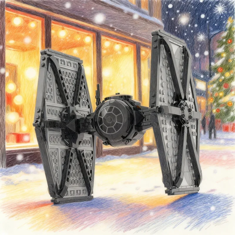 

547pcs MOC Star Battle First Order TIE Fo Space Superiority Model Building Blocks Architecture Festival Gifts Toy Brick