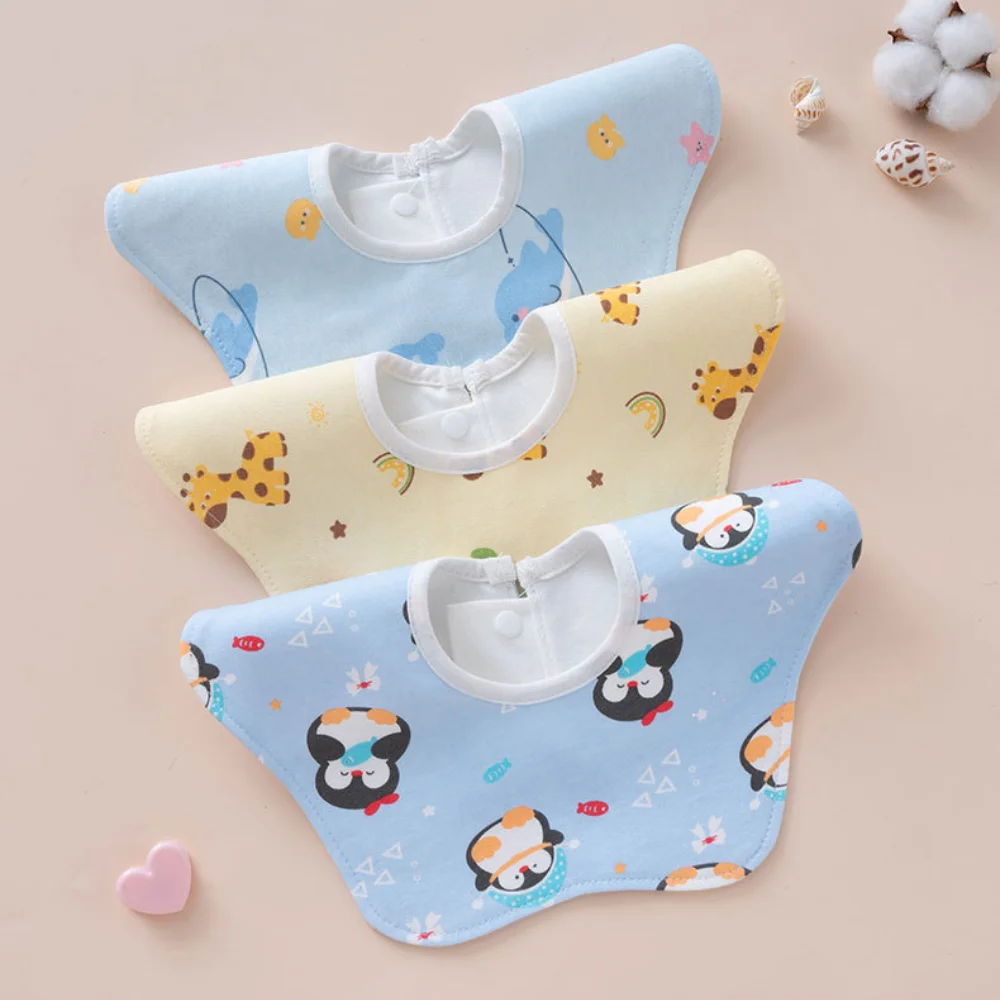 

Baby Drool Bandana, 360° Rotatable Waterproof, Cotton Flower Shape, Warm Fall/Winter, Baby Bib, Reversible Design