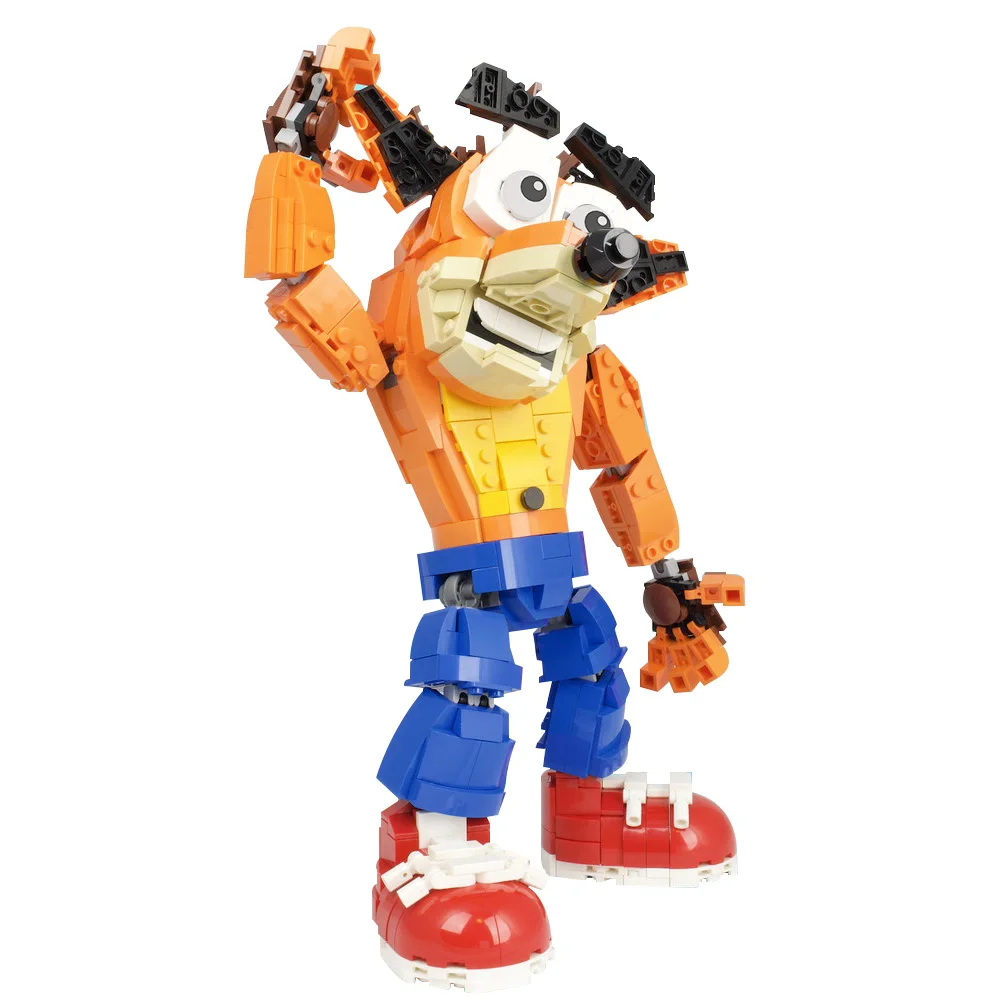 

MOC Crash Bandicoot Model Building Blocks Classic Game Cartoon Bandicoot Activity Figure Brick Toy Adult Gift