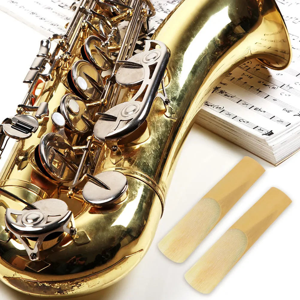 

10Pcs Saxophone Reeds Tenor Saxophone Reeds Strength 2.5 Replacement Accessories for Musicians Sax Reed for Replacement