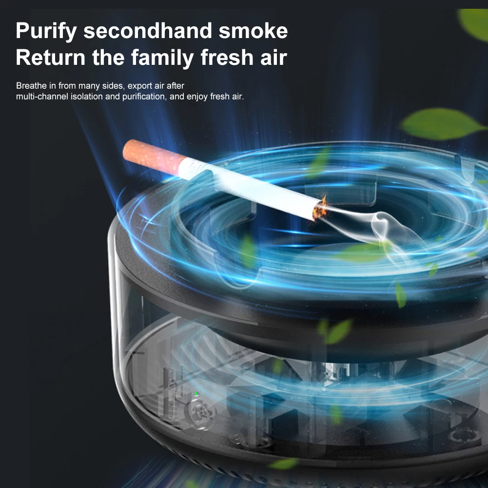 Ashtray air purifier for home use, intelligent removal of second-hand smoke, smoking, and smoke odor