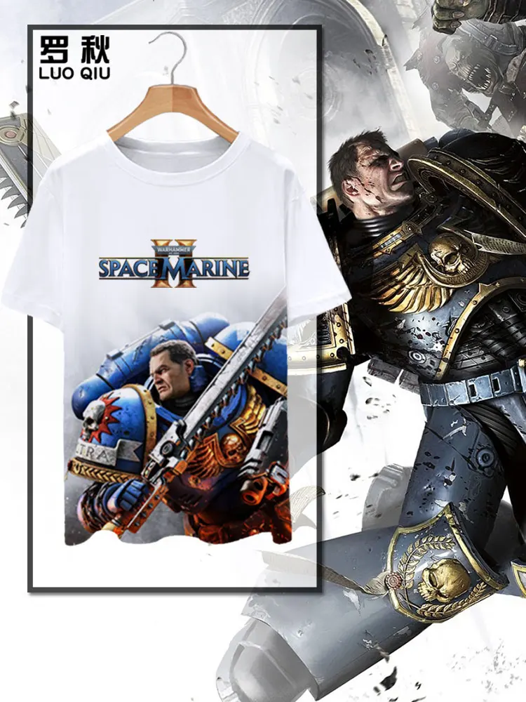 Warhammer 40K Star Warrior 2 Game Ps5 Peripheral Summer Men's and Women's Casual T-shirt Children's Short-sleeved T-shirts Tops