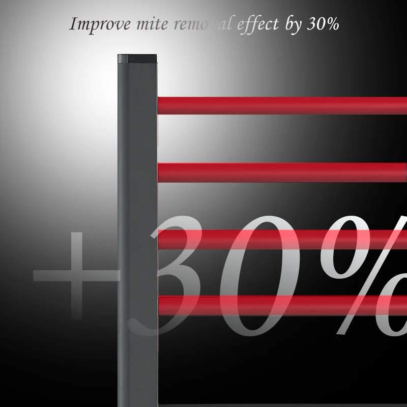 Electric Heat Towel Rack Bathroom Bathrobe Drying Rack Storage Rack Carbon Fiber Waterproof Towel Pol Wall mounted No Perforat