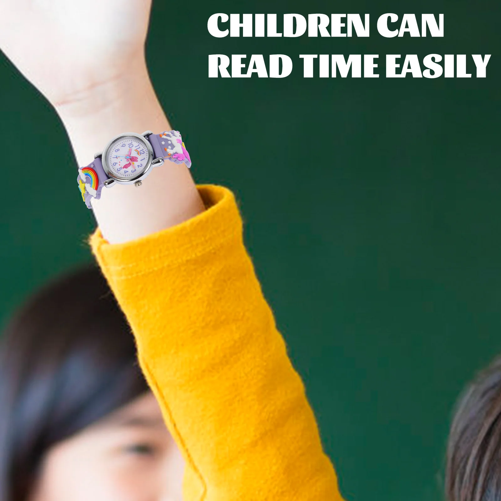 ساعة بتصميم يونيكورن ثلاثية الأبعاد بنمط كرتوني، سوار من السيليكون الناعم، حزام قابل للتعديل، خفيف الوزن وجيد التهوية للعصرية