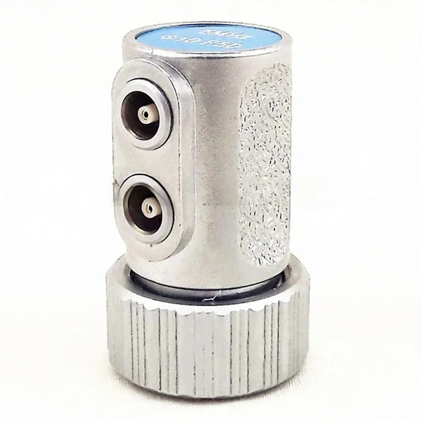 F10 10mm 2.5MHz/4MHz/5MHz Dural Element Transducer Dual Straight Beam Probe Transducer for Ultrasonic Flaw Detector Probe