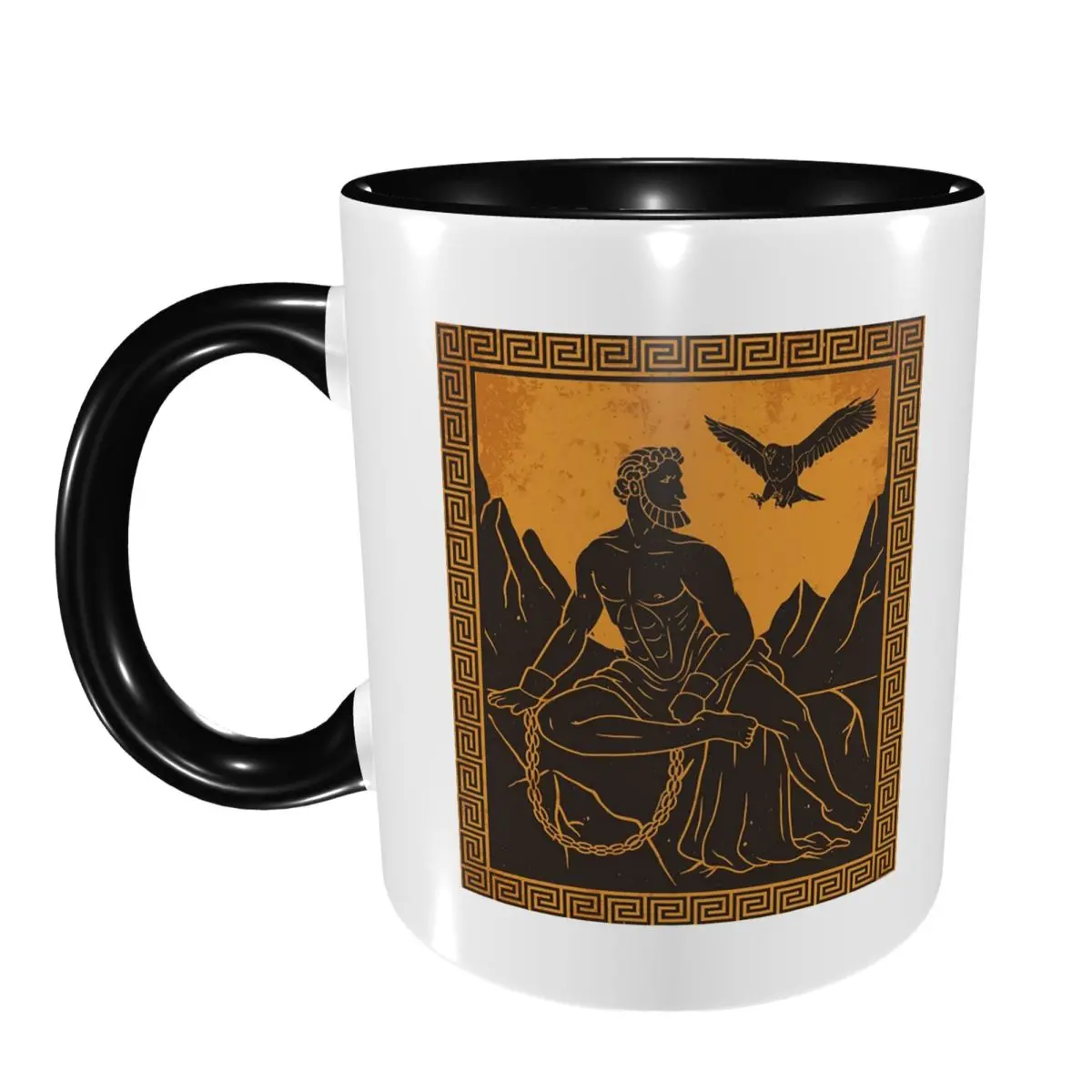 Taza de la Mitología Griega de Prometeo, Tazas de Café de Cerámica Divertidas, Tazas de Té, Taza para Leche, Regalo para Amigos