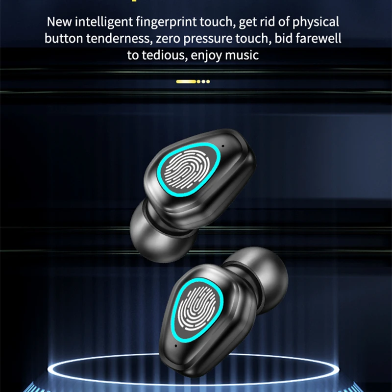 Auriculares TWS con Bluetooth 5,2, cascos inalámbricos con cargador de 3500mAh, estéreo 9D, reducción de ruido, resistentes al agua, con micrófono