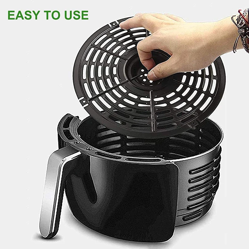 1PC Air Fryer Mats Grill Cooking Pan Rack Round Square Non-Stick Food Separator Cooking Divider Kitchen Air Fryer Accessories