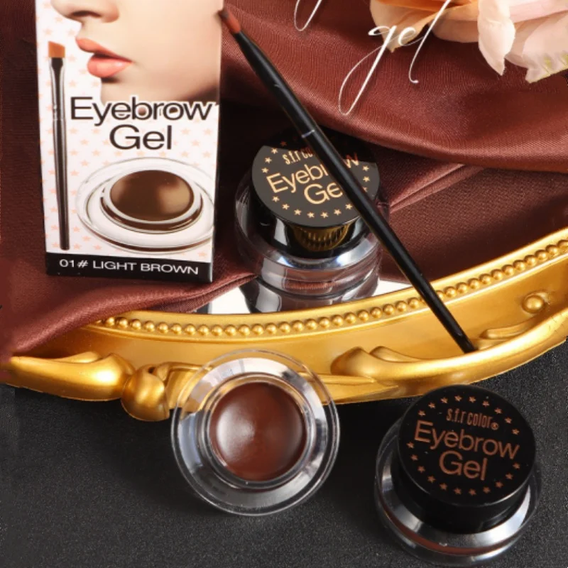 Krem do brwi 3color Wild Eyebrow Cream Matte Brown Black 3D Eyebrow Tint Waterproof Eyebrow Tattoo Makeup Pencil Brow Gel Wax 4g