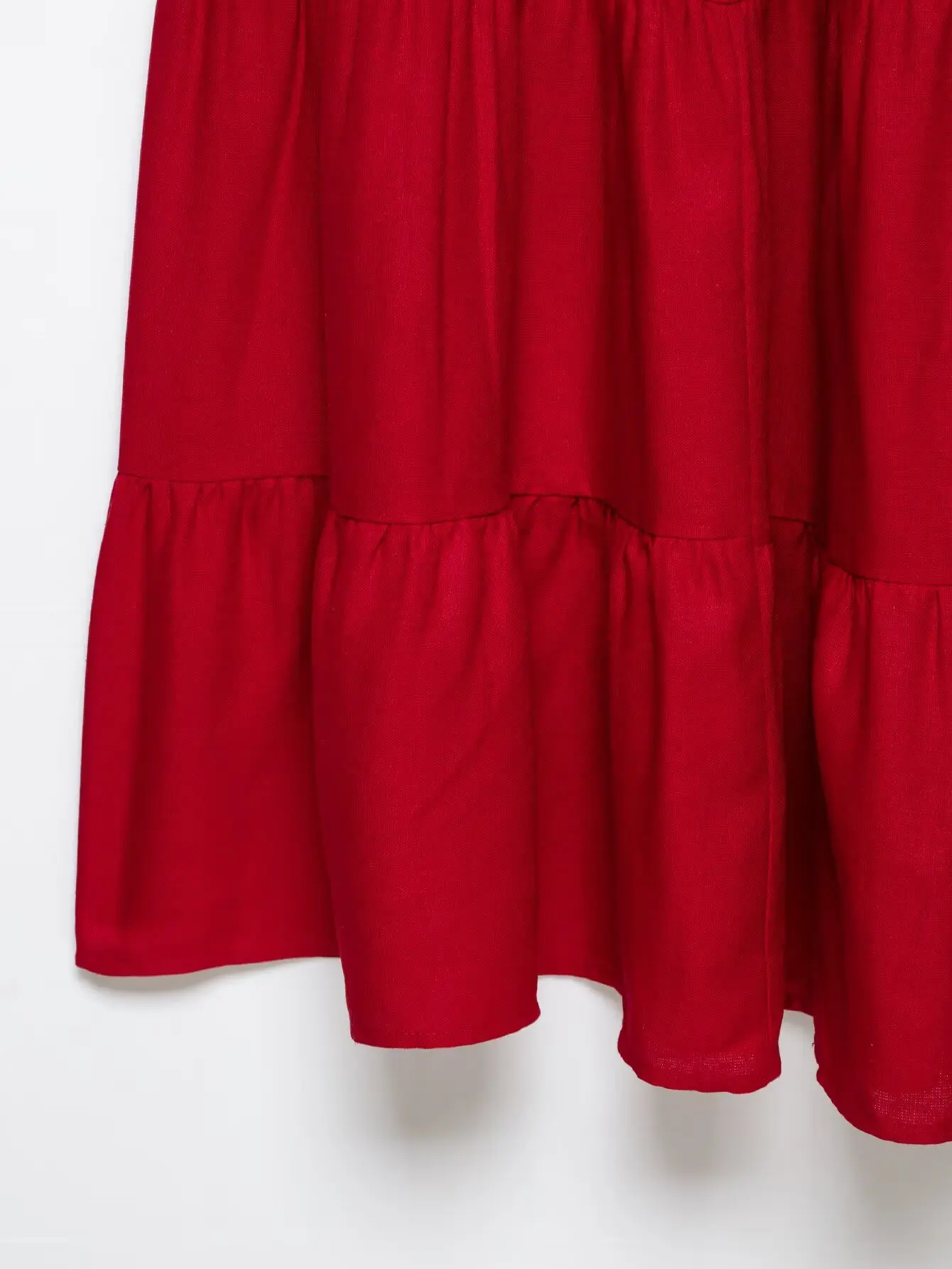 HH Elegantes Damen-Set in Rot, 2-teilig, mit Neckholder-Crop-Top und Stufenrock, Sommer-Outfit für Hochzeitsgäste und Urlaub – Detail 19