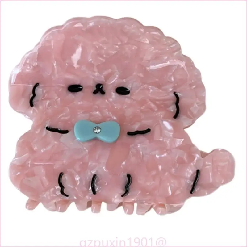57qa Cartoon Hunde Form Haarklaue für Pferdeschwanz Mädchen lässiges Waschen des Gesichts Kieferclip – Detail 3