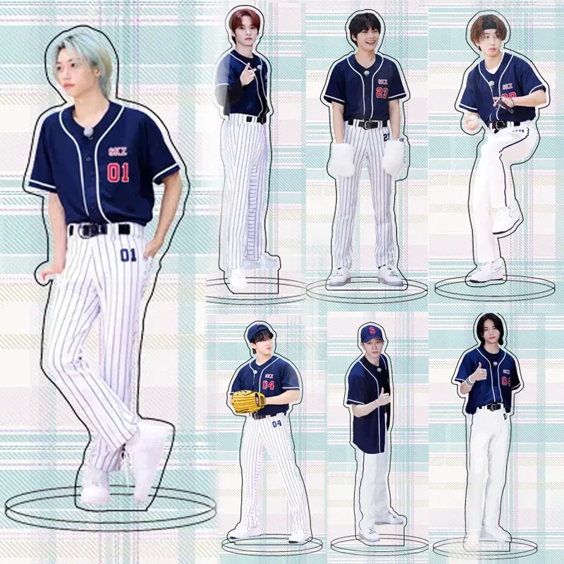 الأولاد مجموعة أرقام الاكريليك حامل Bangcan الكرة البدلة البيسبول سلسلة نموذج لجسم ألبوم 5 نجوم سطح المكتب ديكور المشجعين جمع هدية طفل