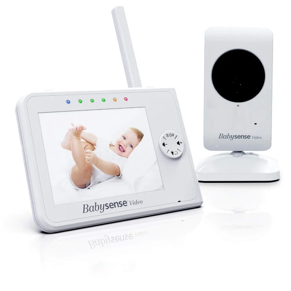 Monitor de bebê com vídeo e monitor de movimento de bebê - Pacote de pacote - Monitor de bebê V35 com câmera e áudio e sob colchão Baby Mov