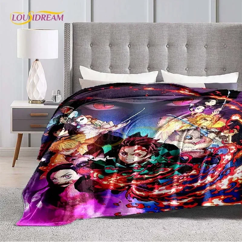 Demon Slayer Anime Blanket Sofa Cover Ultra-Soft Carpet Warm Bed Sheet Bedspread Bedding Room Decor