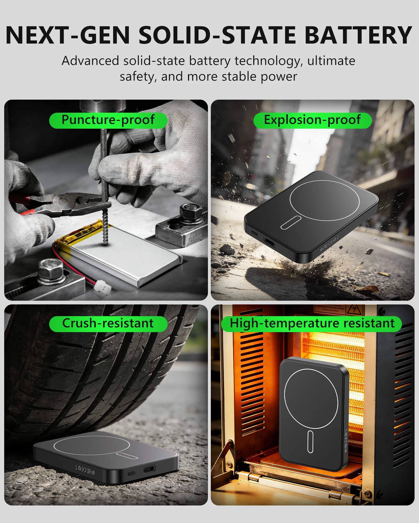 KUXIU 무선 보조배터리 S4 Qi2.2 25W 10000mAh 알루미늄 합금 반고체 안전 보조배터리 코스믹 오렌지/블랙