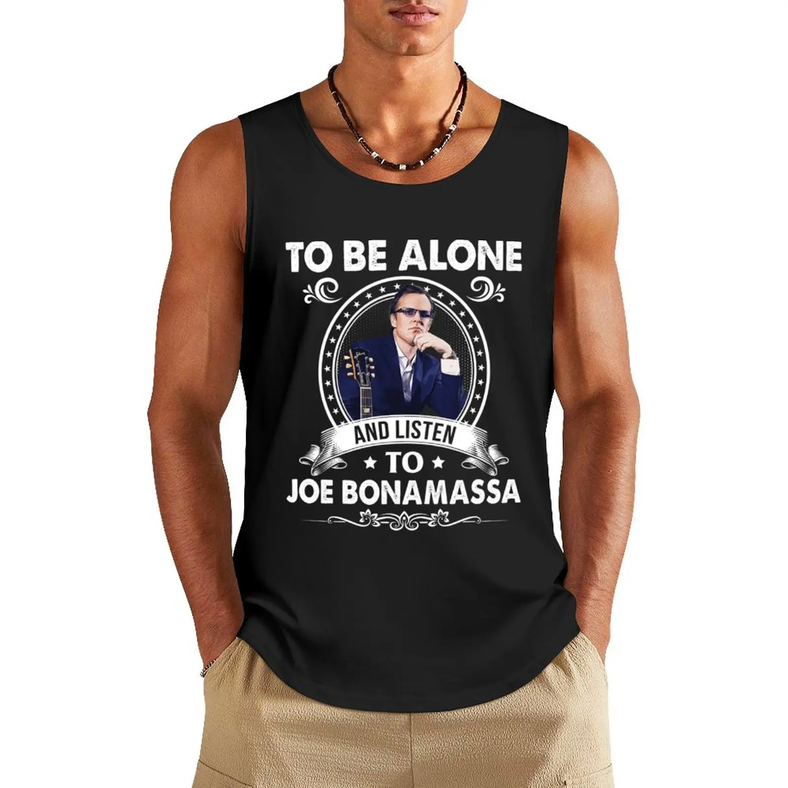 Manchmal muss ich allein sein und Joe Bonamassah?ren Tank Top sleeveless vest men Men's summer clothes