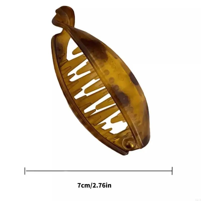 M6CD Women Animal Muster Klauen Clip Bananen Haarclip Hochsteckfrisur Haarhalter für tägliche Verschleiß