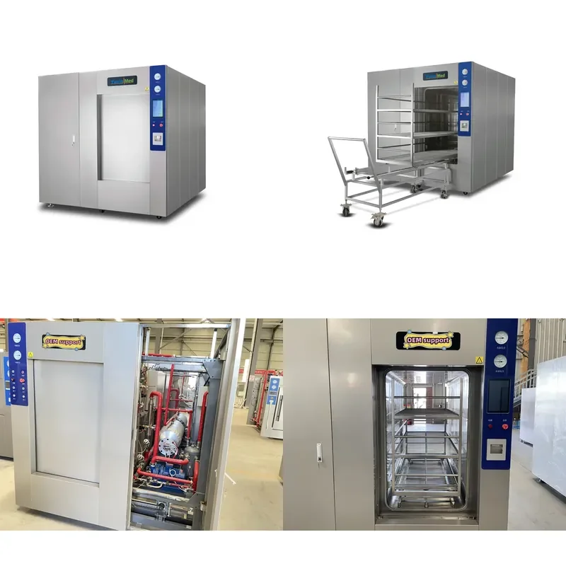 26 HST-1200 Liter Sliding Door Pulsating Vacuum Sterilizer High Temperature Autoclave Sterilizer Instrument for Medical