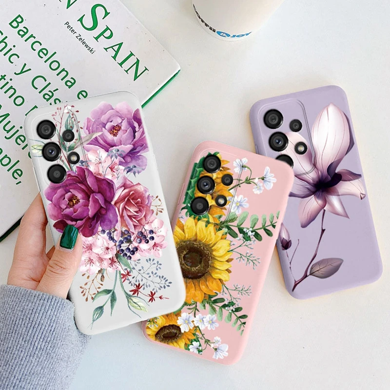 Cutensil Daisy flowers Phone Cases For Samsung Galaxy A51 A71 A50 A70 A32 A23 4G A52 A72 A53 A73 A33 S22 S23 S24 Ultra Cover