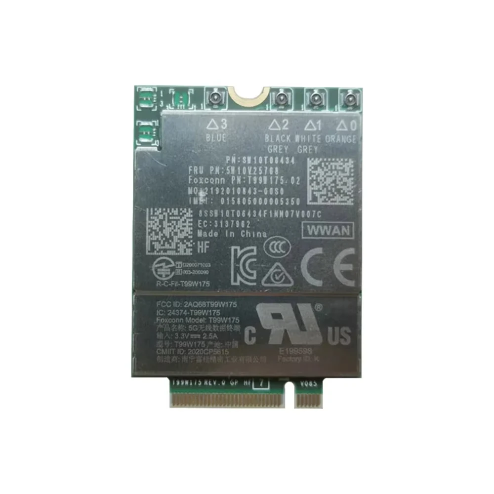

Модуль WWAN T99W175 X55 5G FRU 5W10V25768 для ноутбуков X1 Carbon 9-го поколения, X1 Yoga 6-го поколения, X1 Titanium, X1 Fold, X13, T14s Gen 2, P1 Gen 4